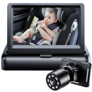 Baby Car Mirror, View Infant in Rear Facing Seat with Wide Crystal Clear View